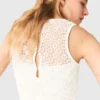 Maxikleid aus Häkelstoff mit Strasssteinen