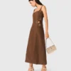 Maxikleid aus Leinenmischung