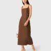 Maxikleid aus Leinenmischung