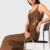 Maxikleid aus Leinenmischung