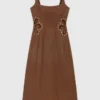 Maxikleid aus Leinenmischung