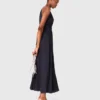 Maxikleid aus plissiertem Satin