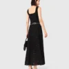 Maxikleid aus Strickstoff mit Strasssteinen