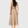 Maxikleid aus Strickstoff mit Strasssteinen