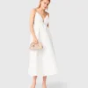Maxikleid aus Taft mit Schmucksteinen