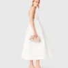 Maxikleid aus Taft mit Schmucksteinen