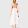 Maxikleid aus Taft mit Schmucksteinen
