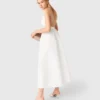 Maxikleid aus Taft mit Schmucksteinen