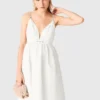 Maxikleid aus Taft mit Schmucksteinen