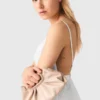 Maxikleid aus Taft mit Schmucksteinen