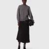 Maxikleid aus zwei Materialien