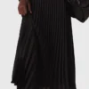 Maxikleid aus zwei Materialien