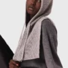 Maxikleid aus zwei Materialien