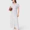 Maxikleid mit Jacquard-Print
