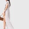 Maxikleid mit Jacquard-Print