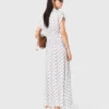 Maxikleid mit Jacquard-Print