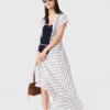 Maxikleid mit Jacquard-Print