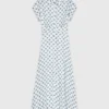 Maxikleid mit Jacquard-Print