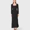 Maxikleid mit Perlen und Strass