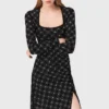 Maxikleid mit Perlen und Strass