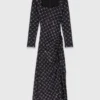 Maxikleid mit Perlen und Strass