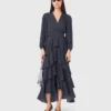 Maxikleid mit Rüschen
