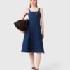 Midi-Jeans-Kleid