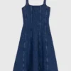 Midi-Jeans-Kleid
