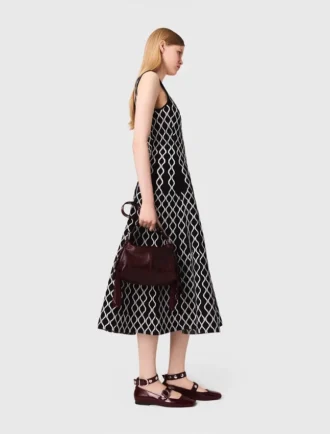 Midi-Kleid aus Jacquard-Strick
