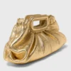 Milpli Mini-Clutch aus Metallic-Leder