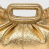 Milpli Mini-Clutch aus Metallic-Leder
