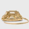 Milpli Mini-Clutch aus Metallic-Leder