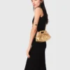 Milpli Mini-Clutch aus Metallic-Leder