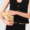 Milpli Mini-Clutch aus Metallic-Leder