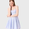 Mini-Babydoll-Kleid aus Baumwolle