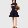 Mini-Babydoll-Kleid aus Strick