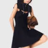 Mini-Babydoll-Kleid aus Strick