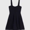 Mini-Babydoll-Kleid aus Strick