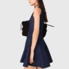 Mini-Jeans-Kleid mit Rüschen