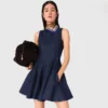 Mini-Jeans-Kleid mit Rüschen