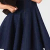 Mini-Jeans-Kleid mit Rüschen