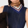 Mini-Jeans-Kleid mit Rüschen