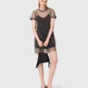 Mini-Kleid aus besticktem Tüll