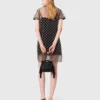 Mini-Kleid aus besticktem Tüll