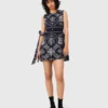 Mini-Kleid mit Bandana-Print