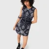 Mini-Kleid mit Bandana-Print