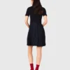 Mini-Kleid mit plissiertem Polokragen