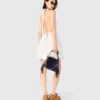 Mini-Kleid mit Stickerei und rückenfreiem Ausschnitt
