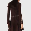 Mini-Skater-Kleid mit hohem Kragen