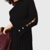 Mini-Skater-Kleid mit hohem Kragen